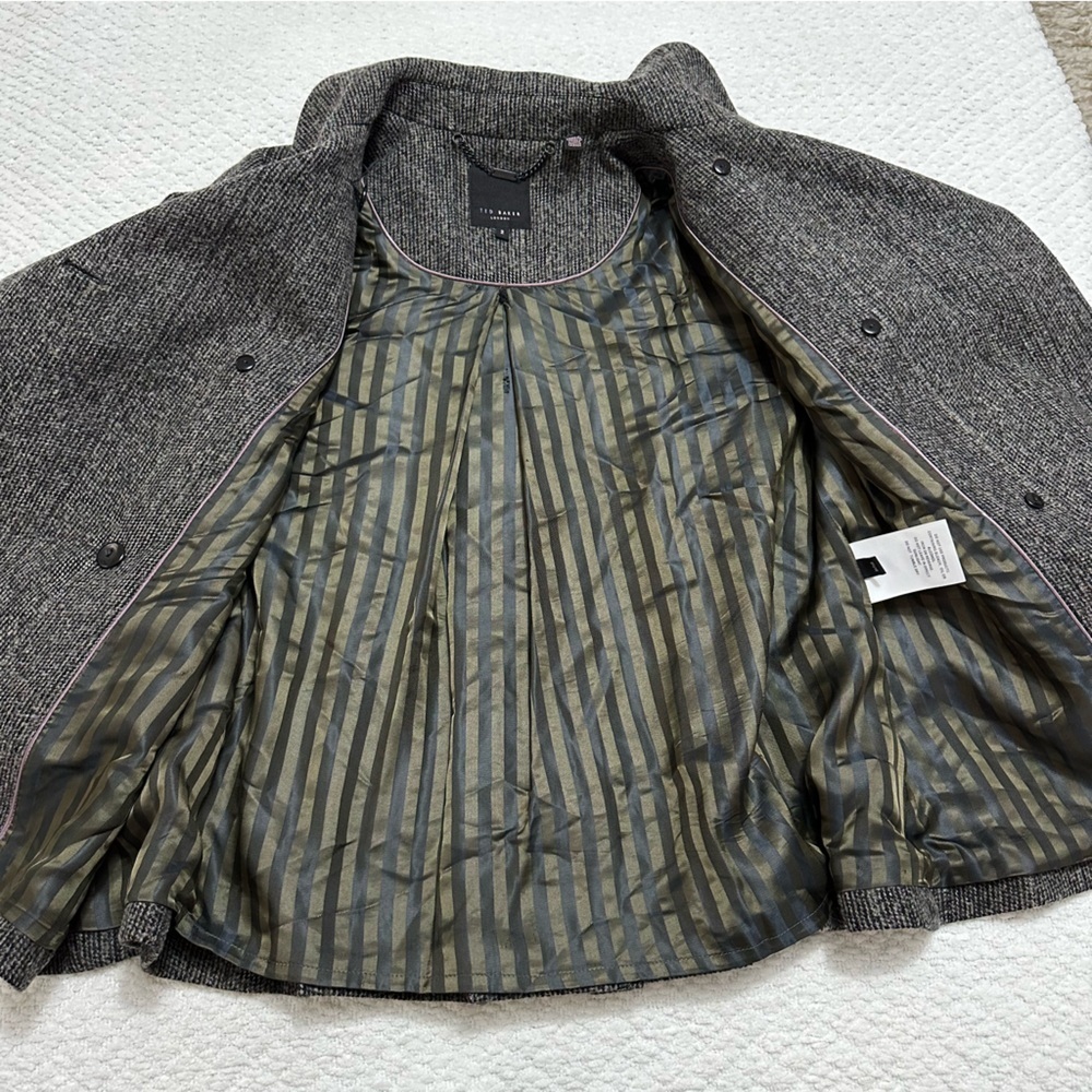 Ted Baker Double Breasted Button Coat Women’s Size 2 - Picture 7 of 13